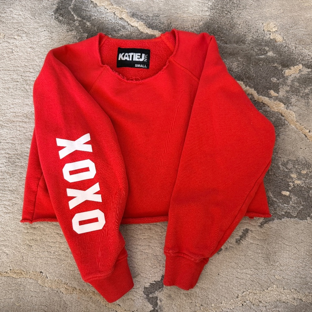 Katie J NYC Juniors Small Sweatshirt - Perfect for Valentines Day!
